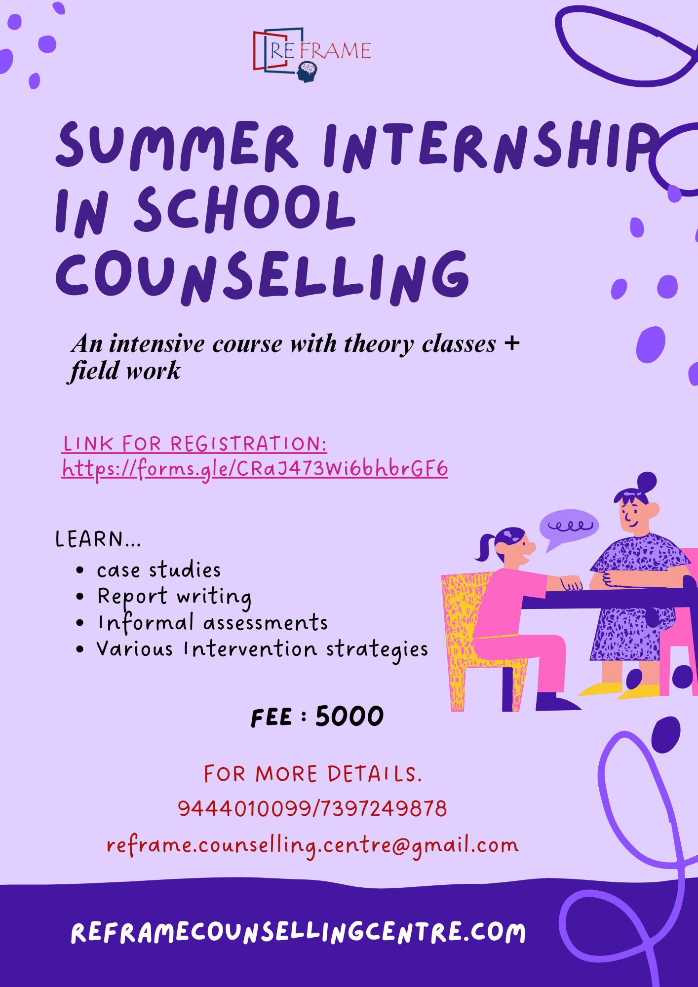 counselling internship program, counselling internship program in chennai, Psychology Internship in chennai